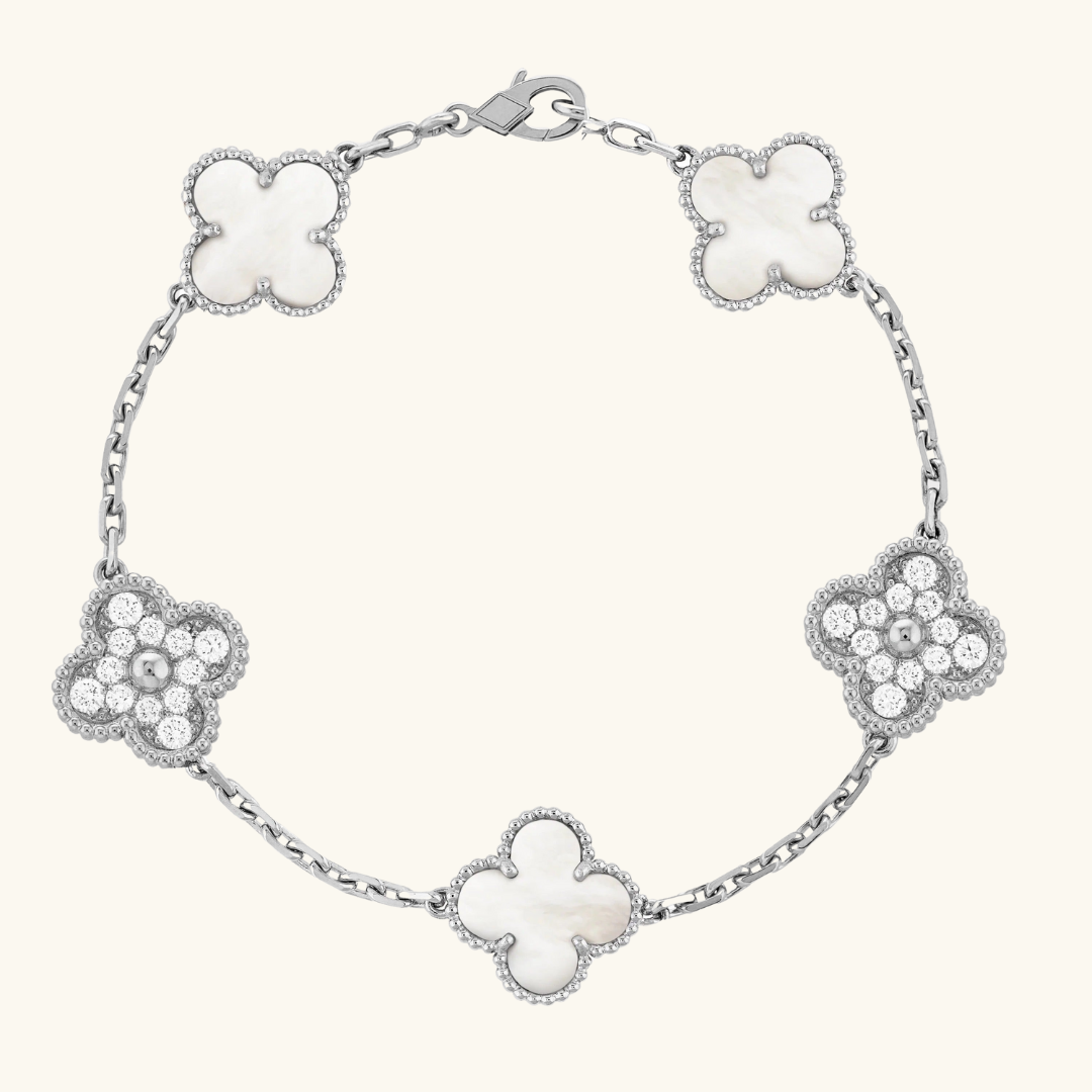 CLOVER | Bracciale Prestige Argento/Bianco