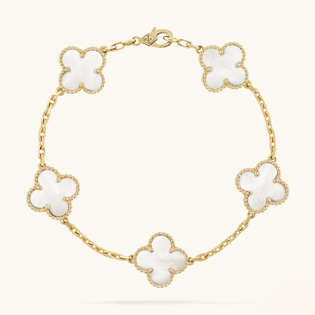 CLOVER | Bracciale Bianco