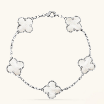 CLOVER | Bracciale Bianco