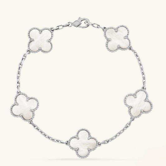 CLOVER | Bracciale Bianco
