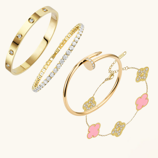Set di Bracciali da 4 Pezzi - Oro