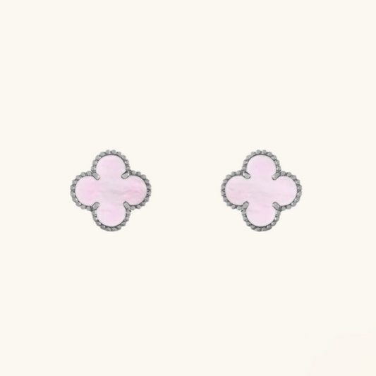 CLOVER | Orecchini Rosa/Argento