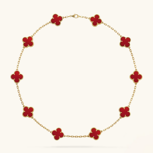CLOVER | Collana Rossa con 10 Motivi