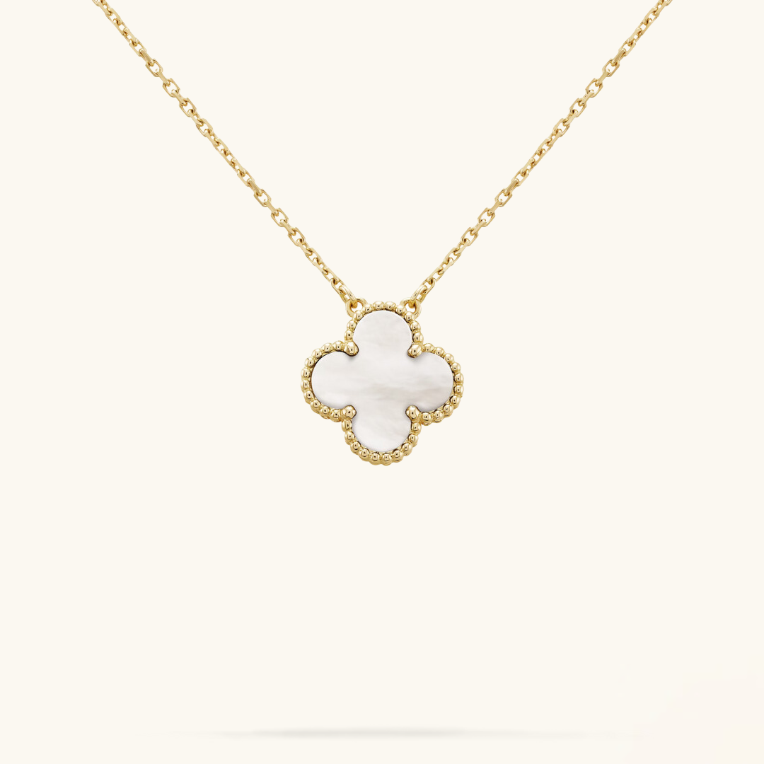 CLOVER | Collana Bianco/Oro