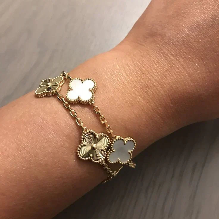 CLOVER | Bracciale Bianco
