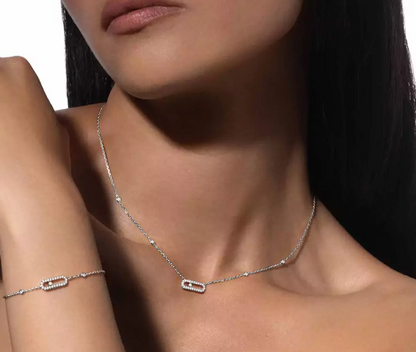 ESCLUSIVO | Collana Mollyanne Diamanté Uno – Argento